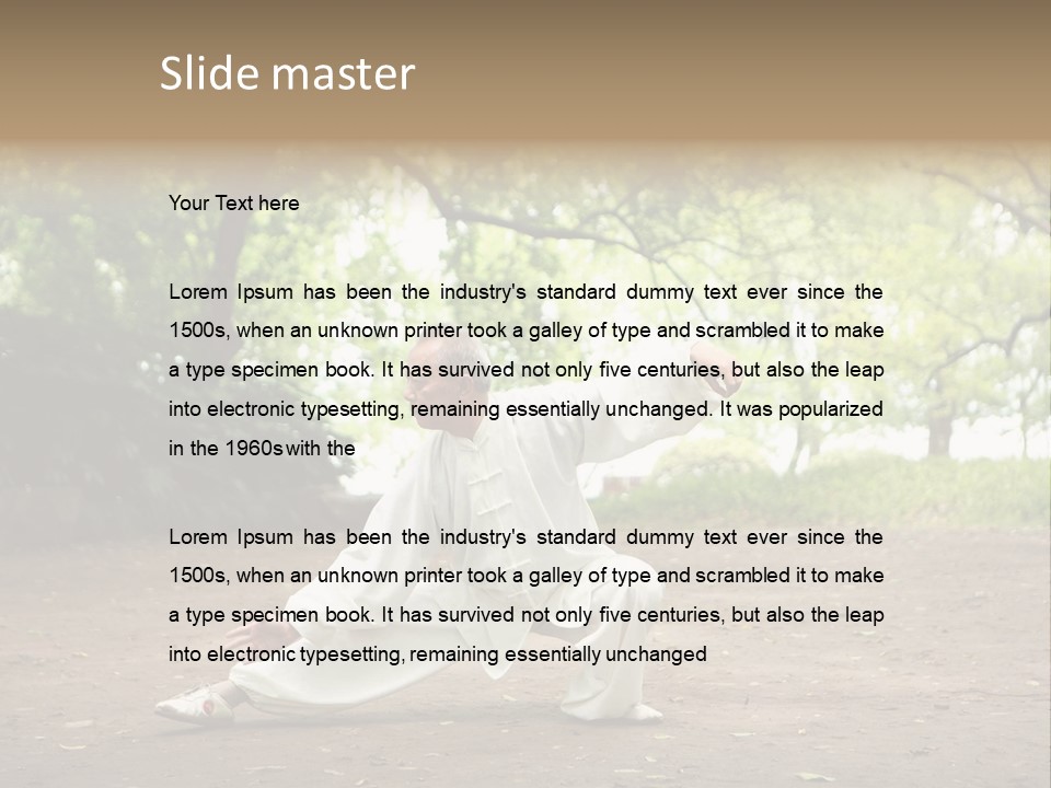 Defense Outdoor Chi PowerPoint Template