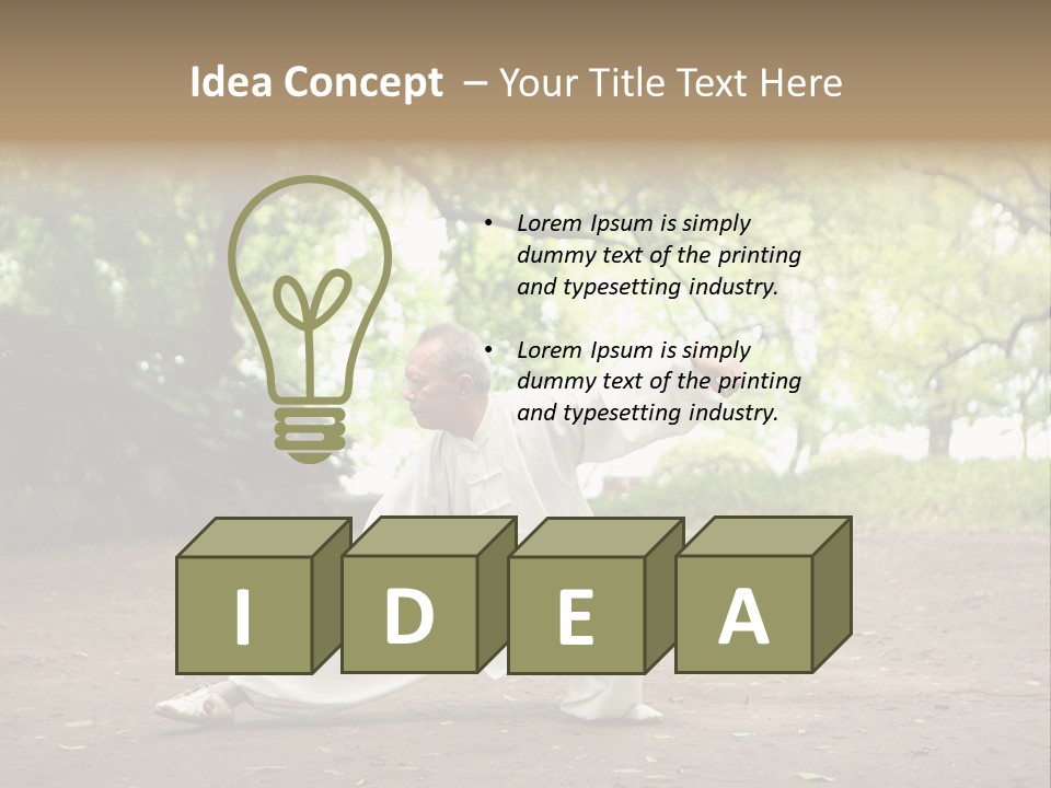 Defense Outdoor Chi PowerPoint Template