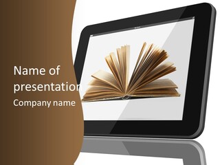 Isolated Tablet Education PowerPoint Template