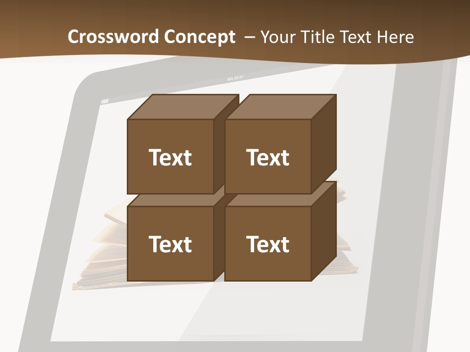 Isolated Tablet Education PowerPoint Template