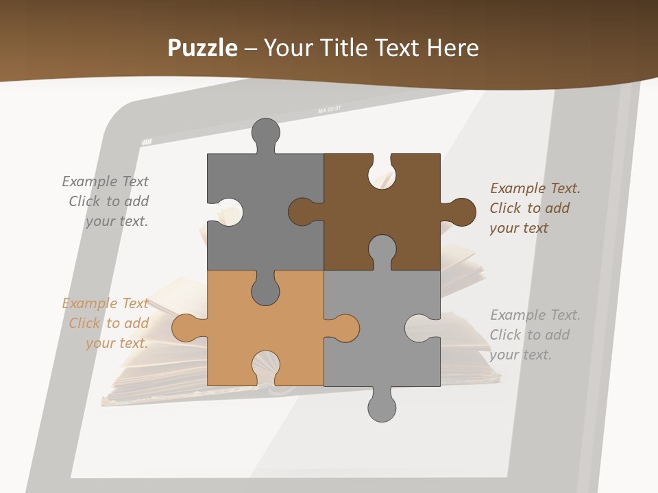Isolated Tablet Education PowerPoint Template