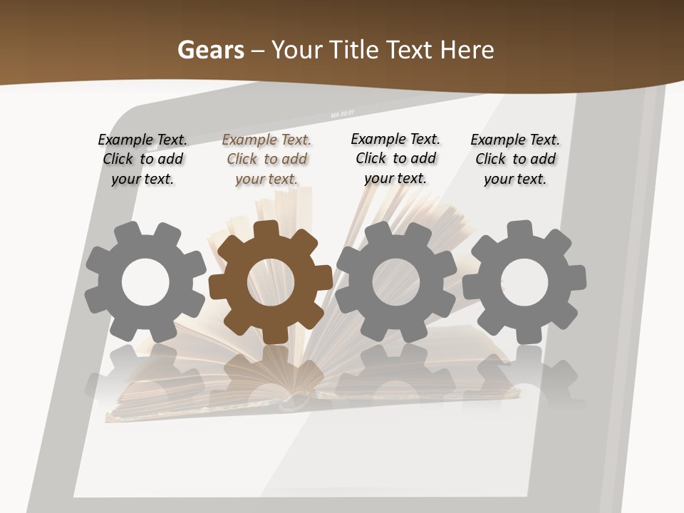 Isolated Tablet Education PowerPoint Template