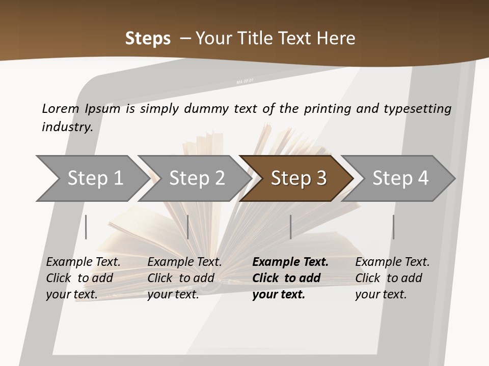 Isolated Tablet Education PowerPoint Template