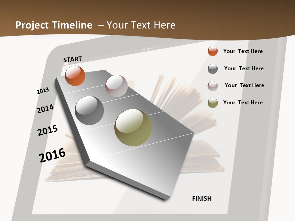 Isolated Tablet Education PowerPoint Template