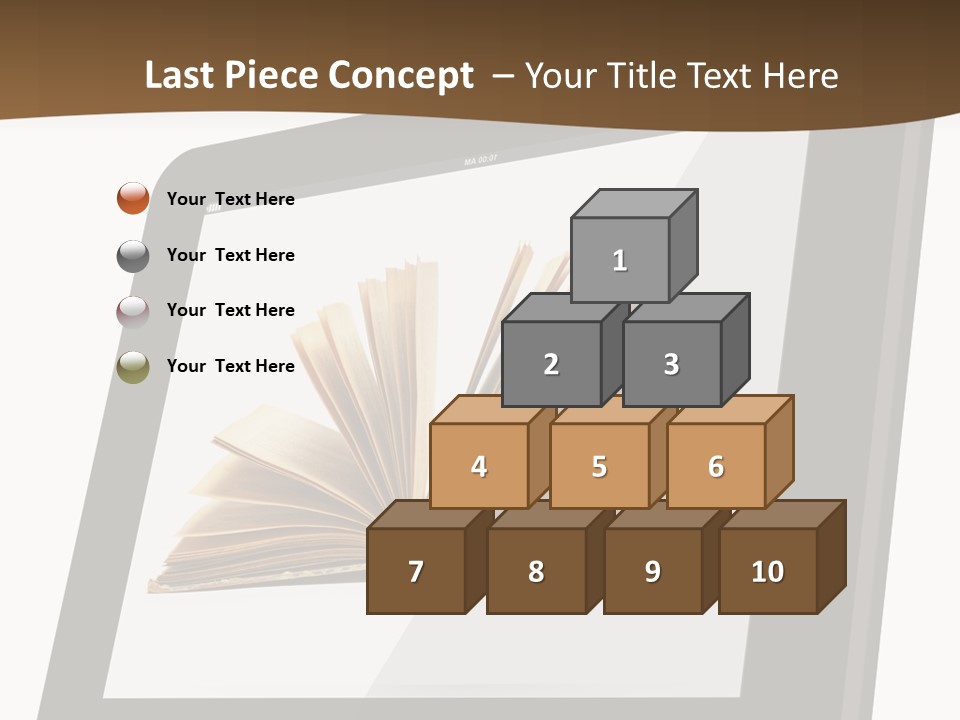 Isolated Tablet Education PowerPoint Template