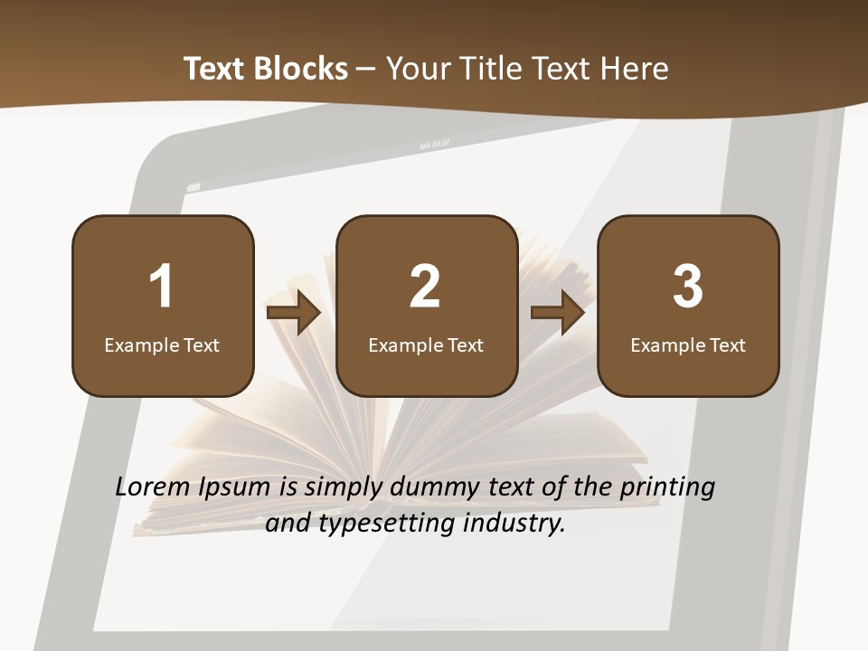 Isolated Tablet Education PowerPoint Template