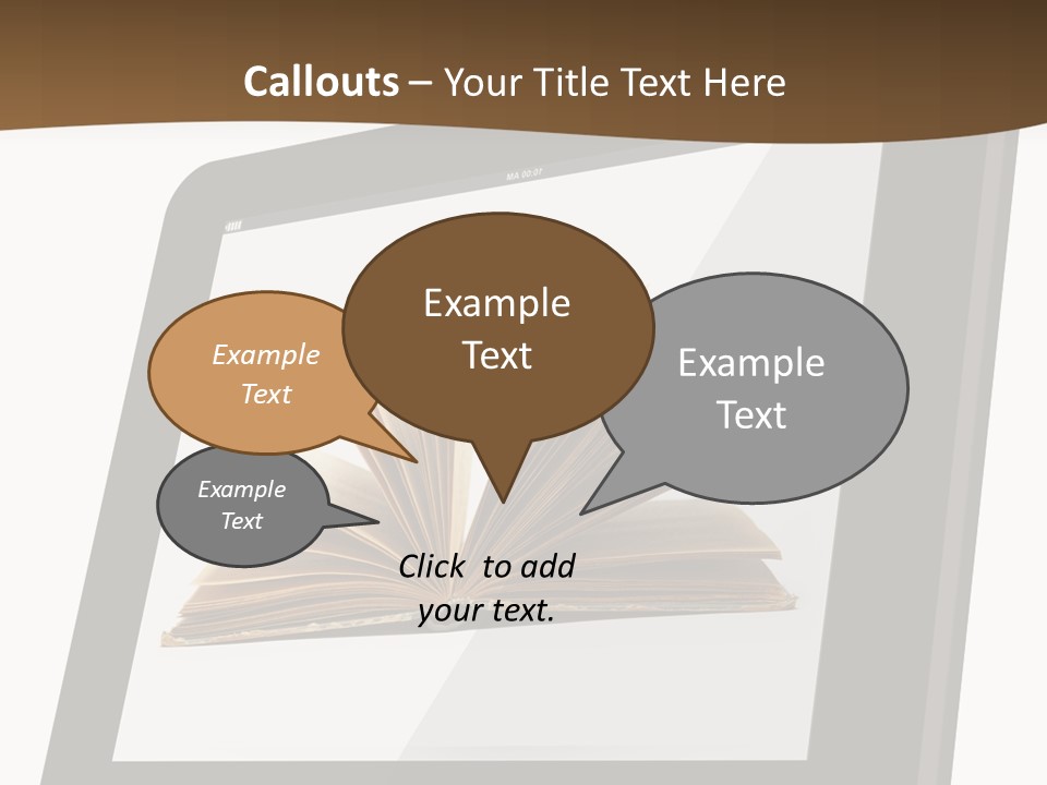 Isolated Tablet Education PowerPoint Template