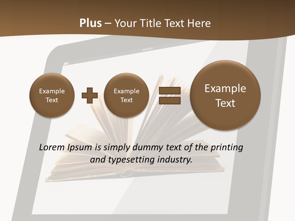 Isolated Tablet Education PowerPoint Template