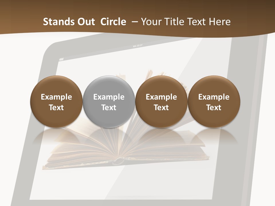 Isolated Tablet Education PowerPoint Template