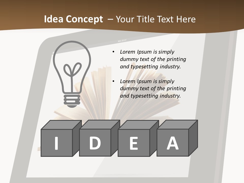 Isolated Tablet Education PowerPoint Template