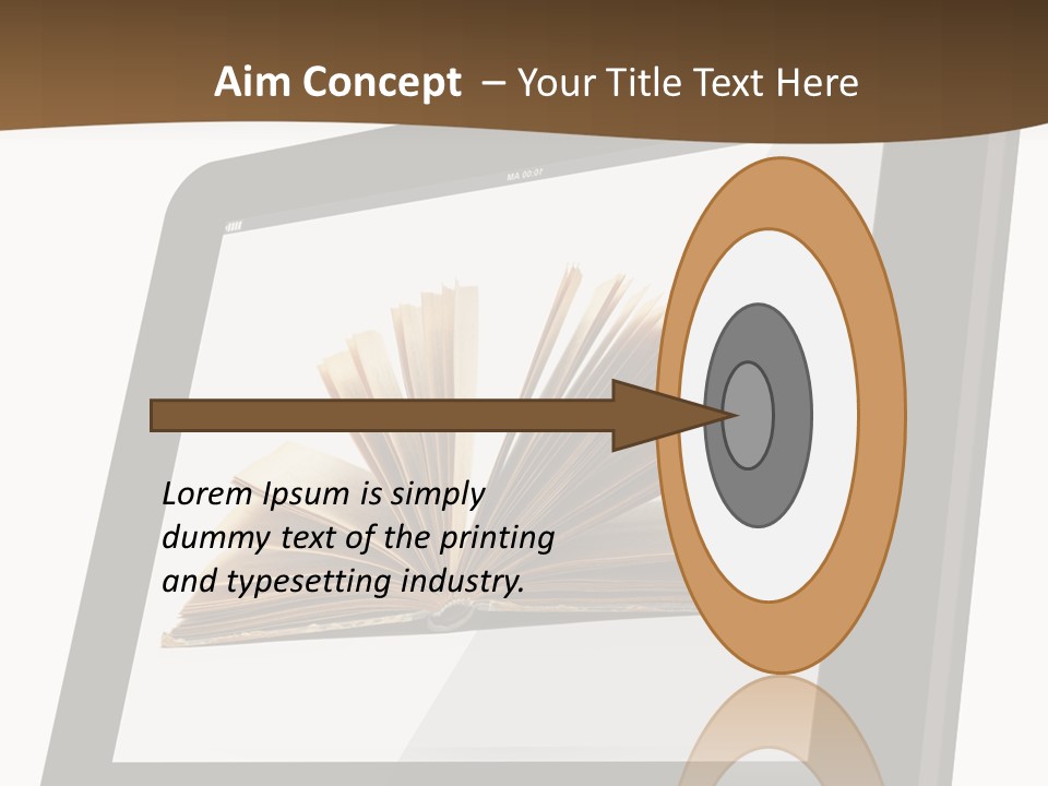 Isolated Tablet Education PowerPoint Template