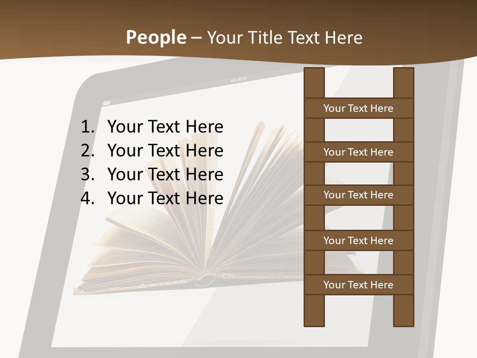 Isolated Tablet Education PowerPoint Template