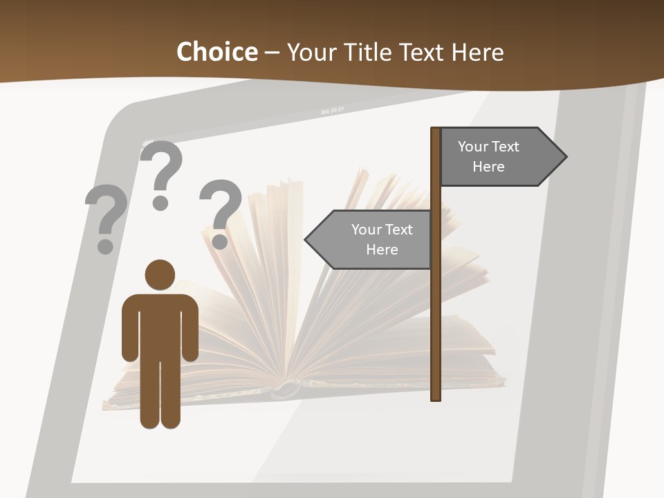 Isolated Tablet Education PowerPoint Template