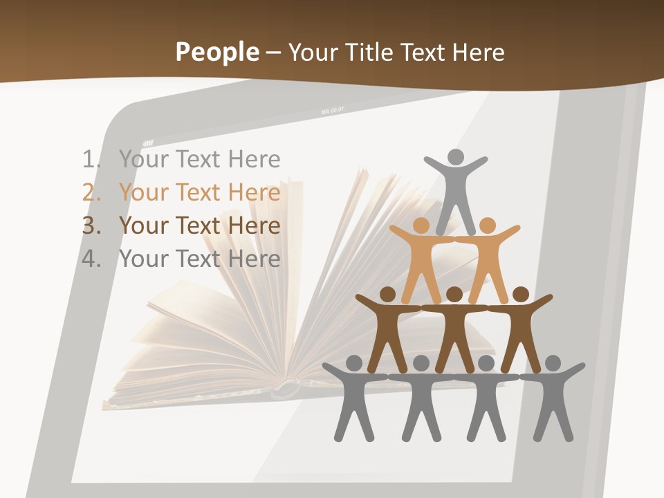 Isolated Tablet Education PowerPoint Template