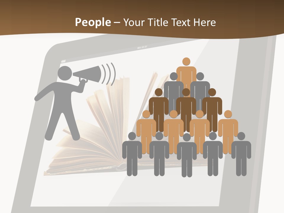 Isolated Tablet Education PowerPoint Template