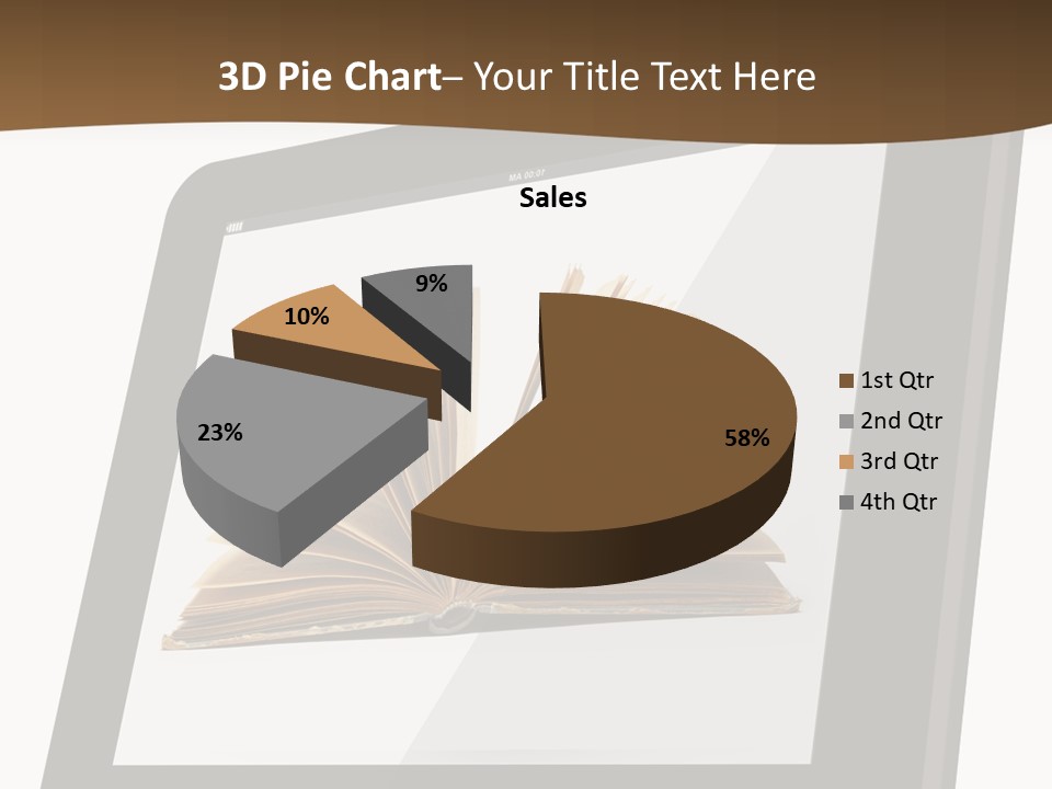Isolated Tablet Education PowerPoint Template