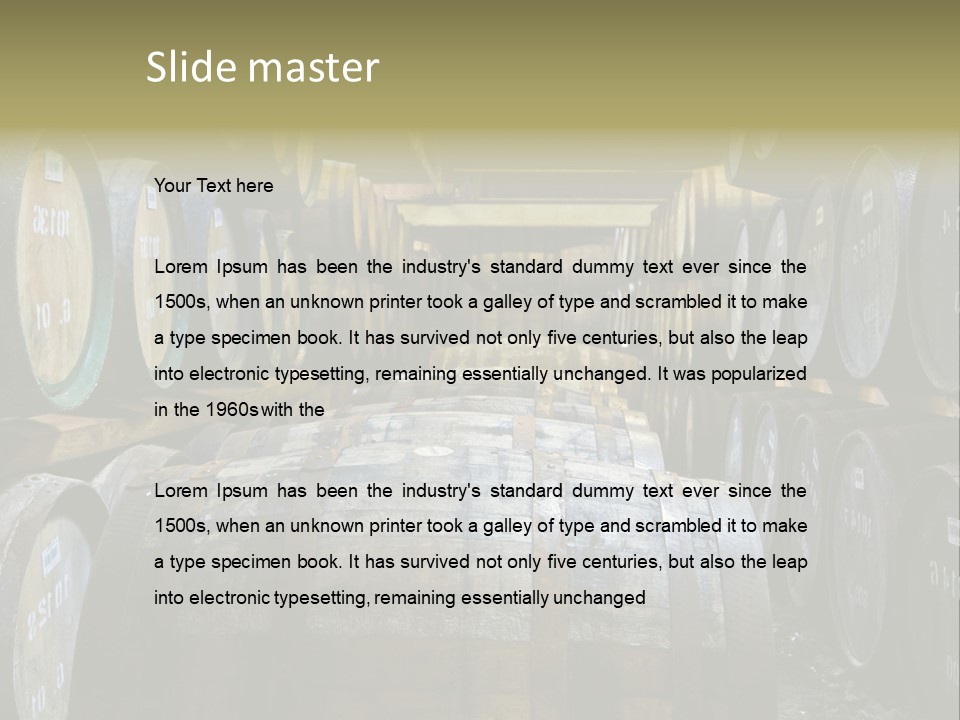 Distillery Production Barrel PowerPoint Template
