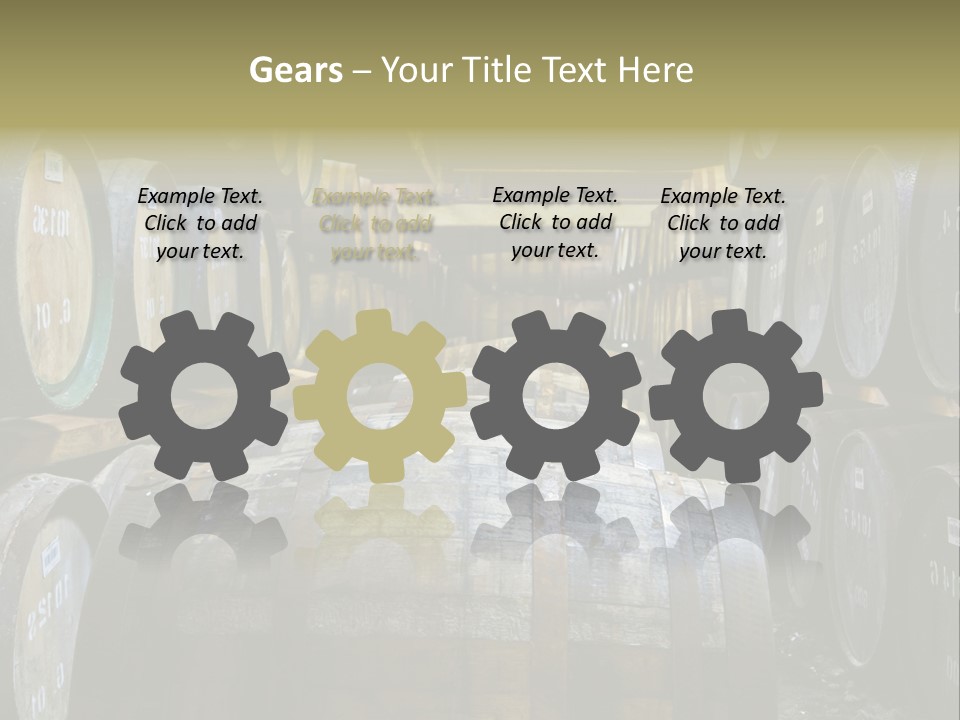 Distillery Production Barrel PowerPoint Template