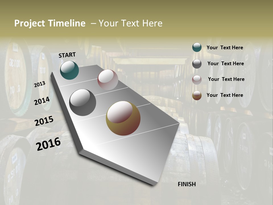 Distillery Production Barrel PowerPoint Template