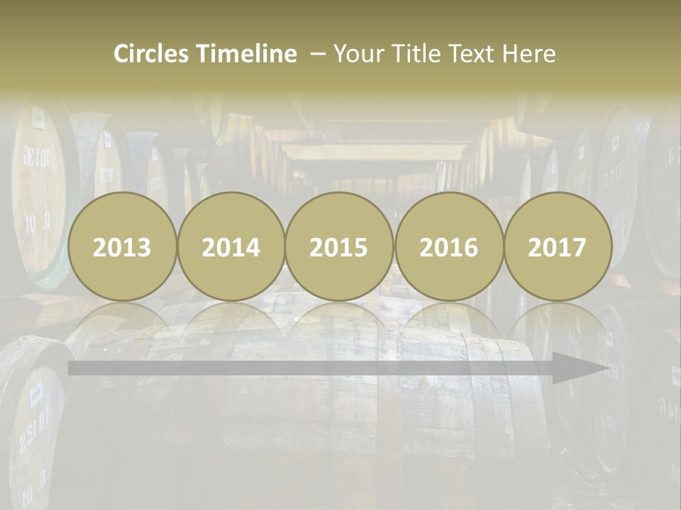 Distillery Production Barrel PowerPoint Template