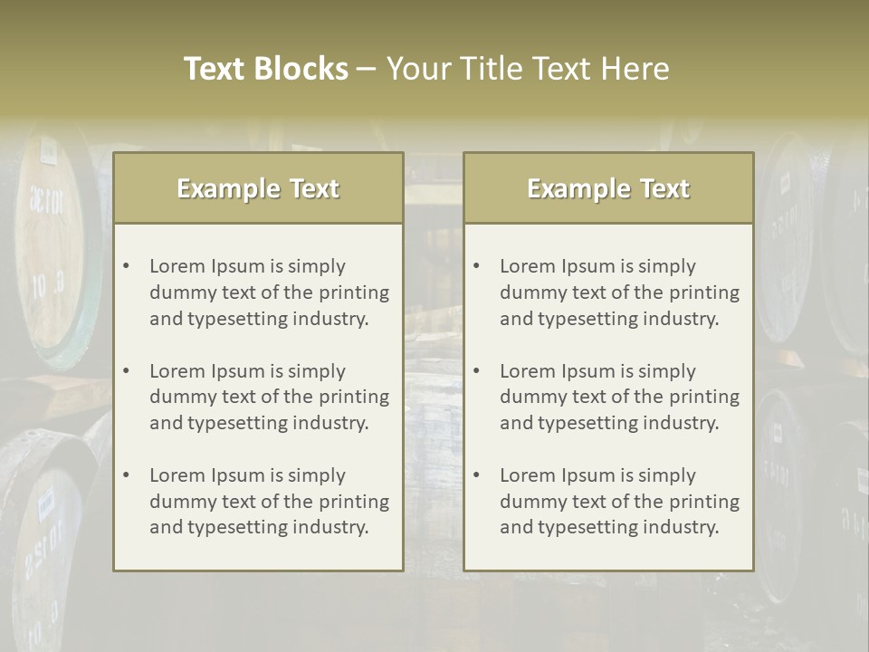 Distillery Production Barrel PowerPoint Template