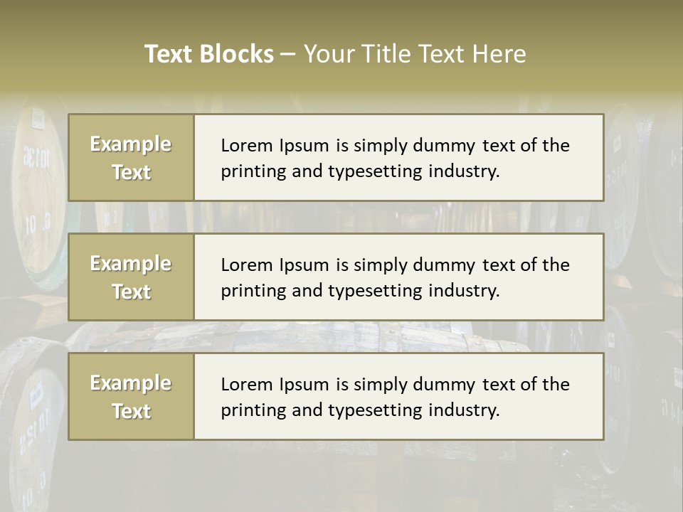 Distillery Production Barrel PowerPoint Template