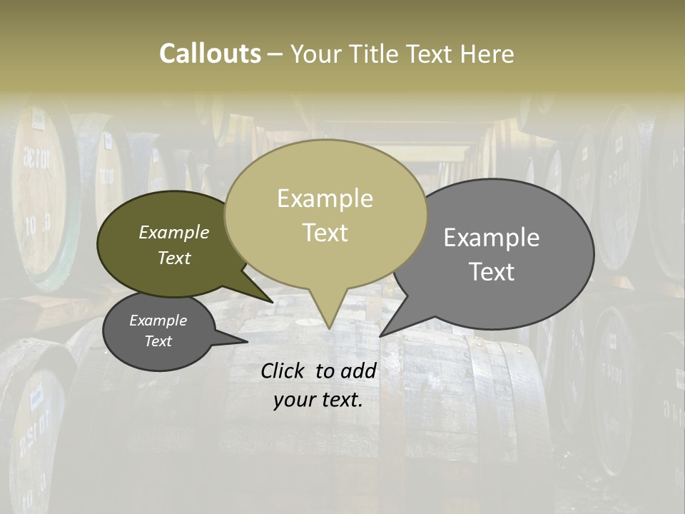 Distillery Production Barrel PowerPoint Template