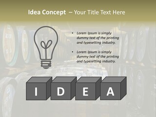 Distillery Production Barrel PowerPoint Template