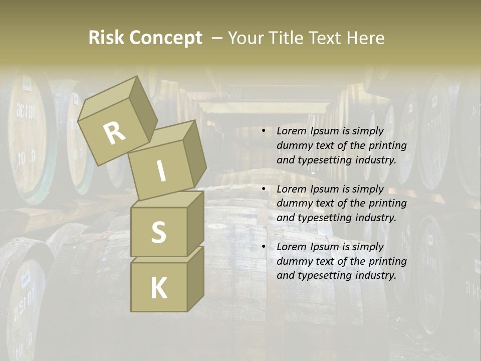 Distillery Production Barrel PowerPoint Template