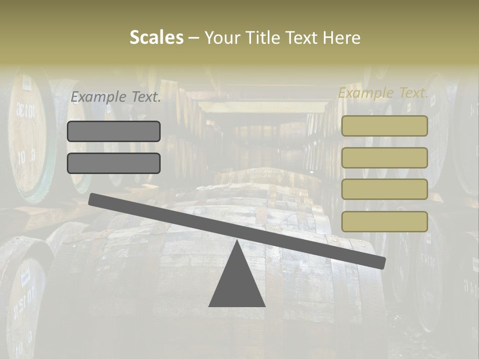 Distillery Production Barrel PowerPoint Template