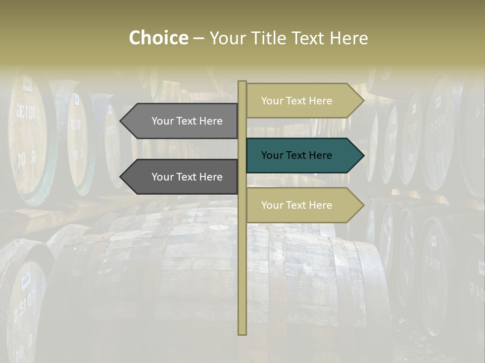 Distillery Production Barrel PowerPoint Template