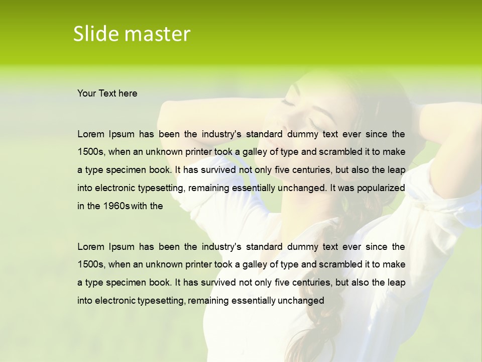 Dreaming Arms Person PowerPoint Template