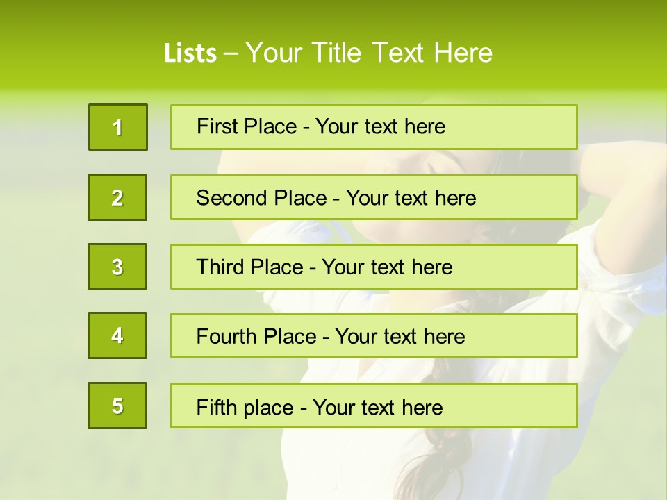Dreaming Arms Person PowerPoint Template