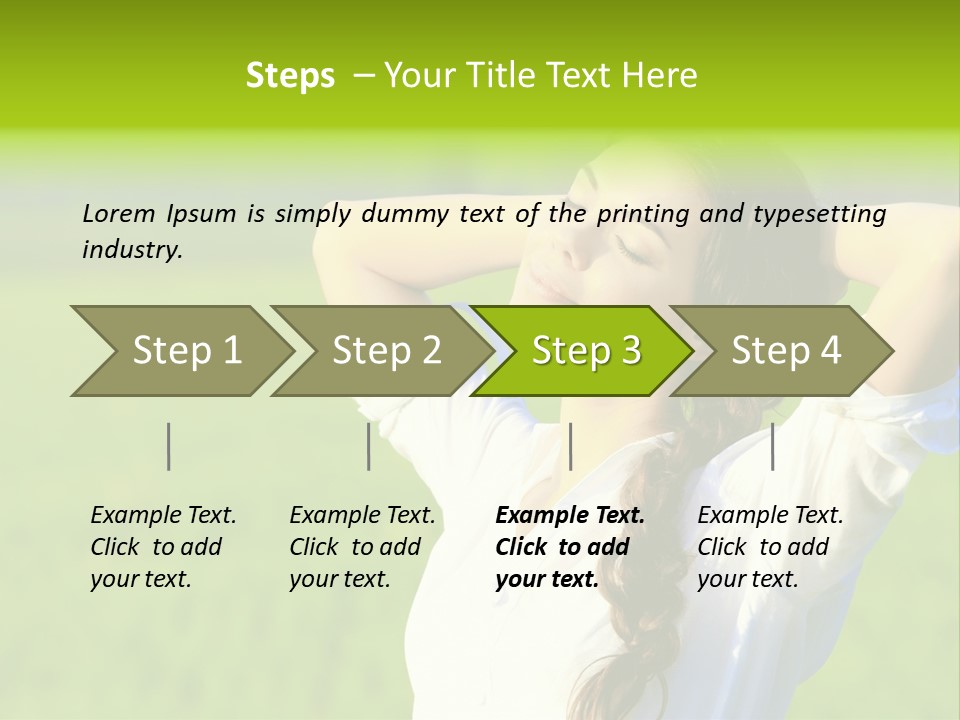 Dreaming Arms Person PowerPoint Template
