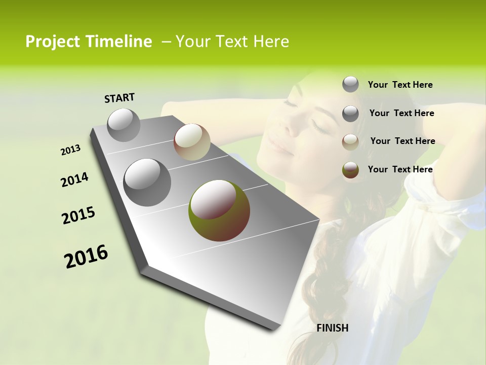 Dreaming Arms Person PowerPoint Template