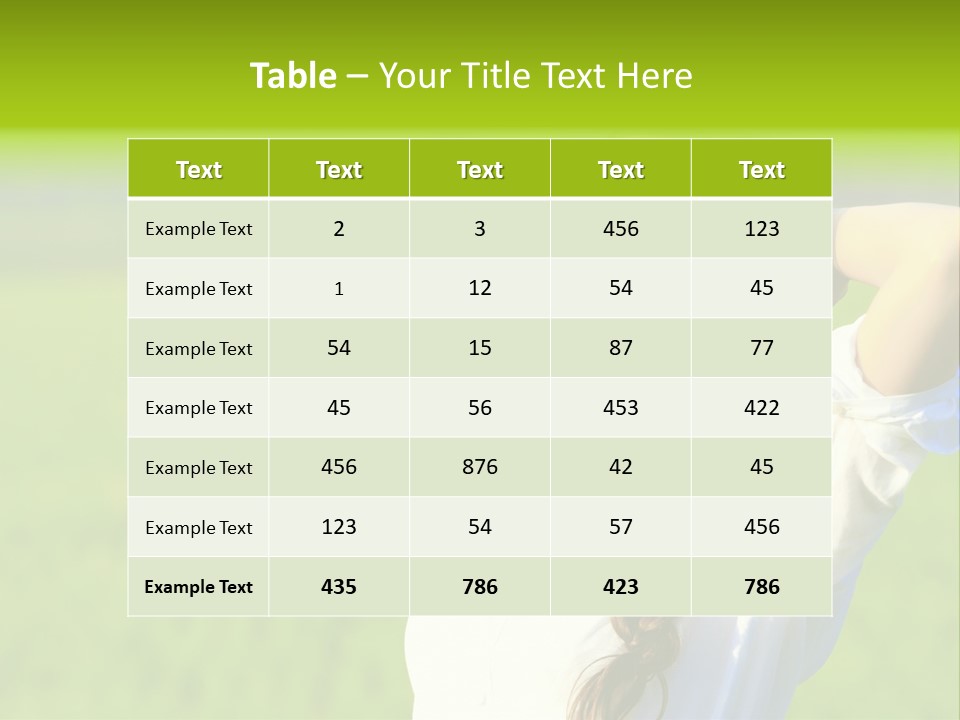Dreaming Arms Person PowerPoint Template