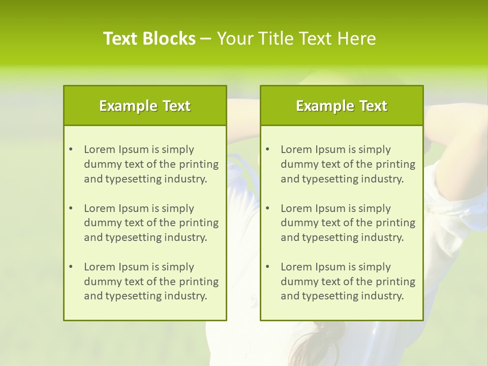 Dreaming Arms Person PowerPoint Template