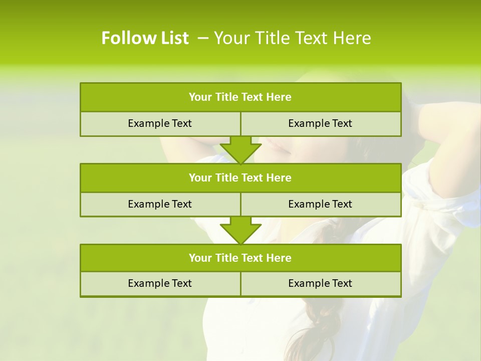 Dreaming Arms Person PowerPoint Template
