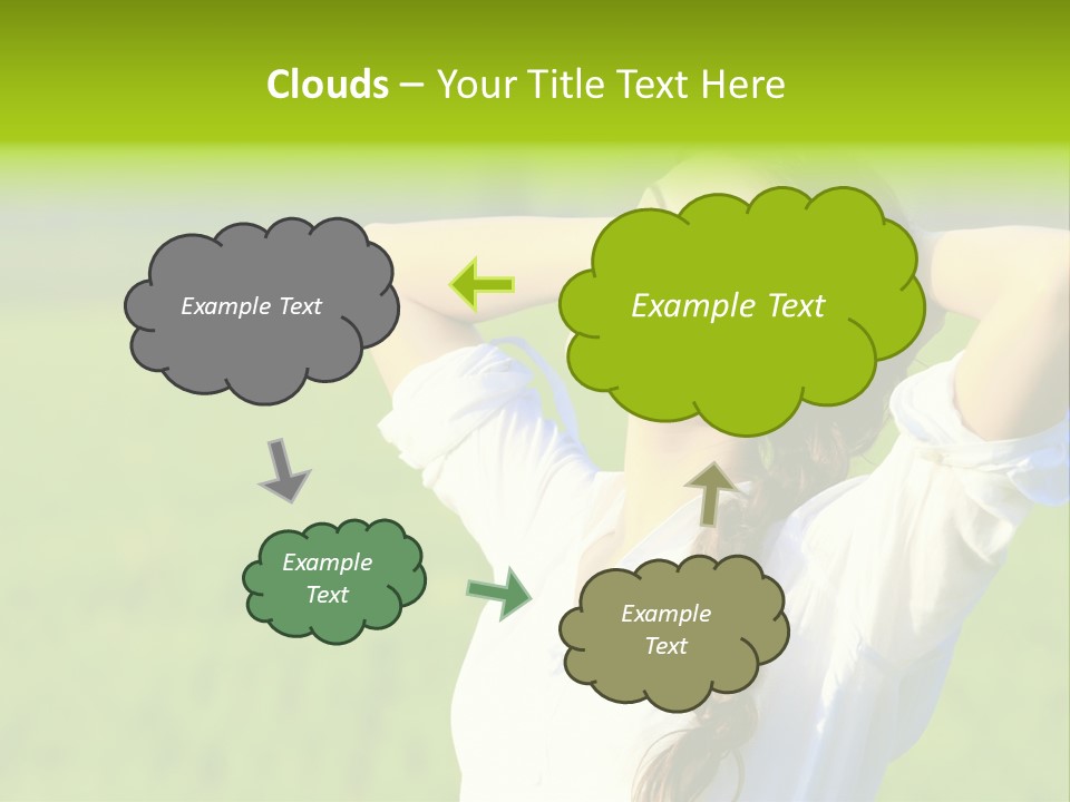 Dreaming Arms Person PowerPoint Template