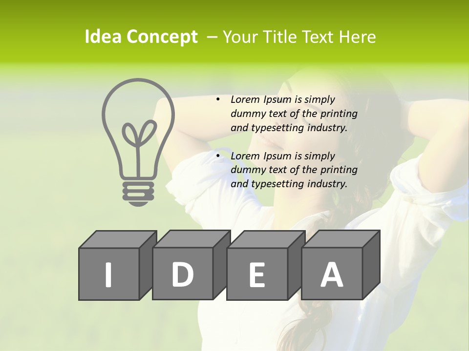 Dreaming Arms Person PowerPoint Template