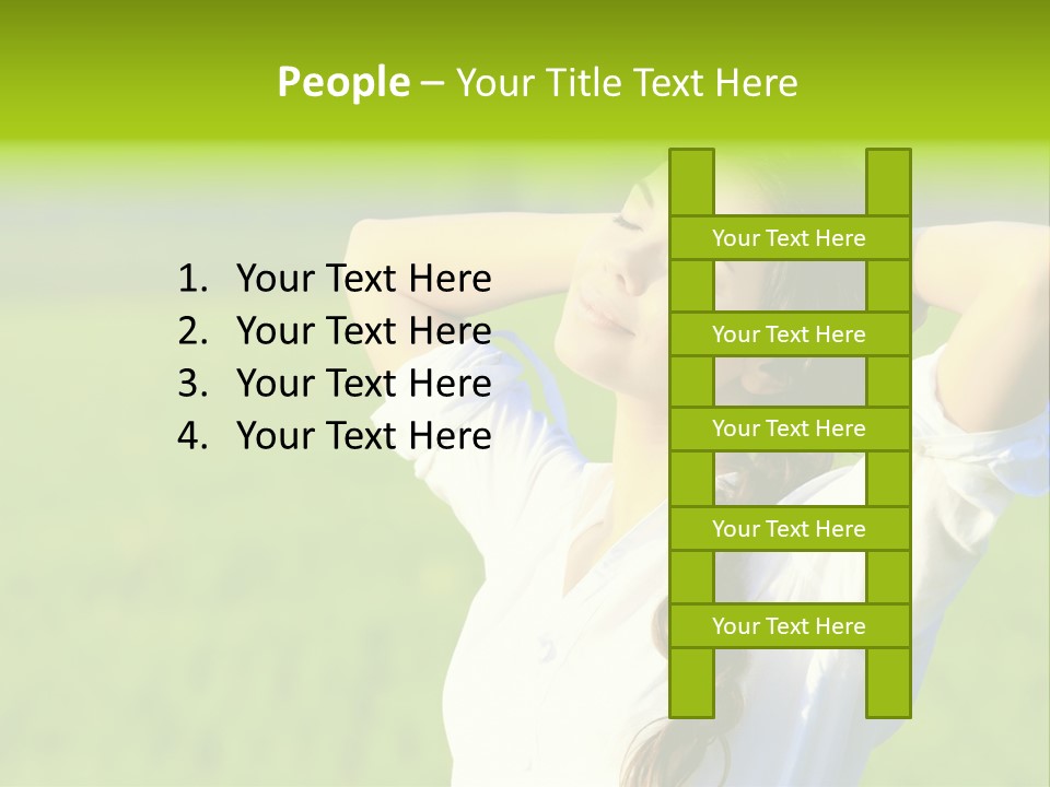 Dreaming Arms Person PowerPoint Template