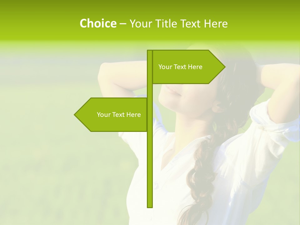 Dreaming Arms Person PowerPoint Template