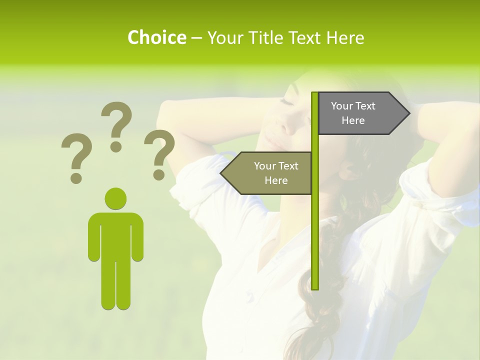 Dreaming Arms Person PowerPoint Template
