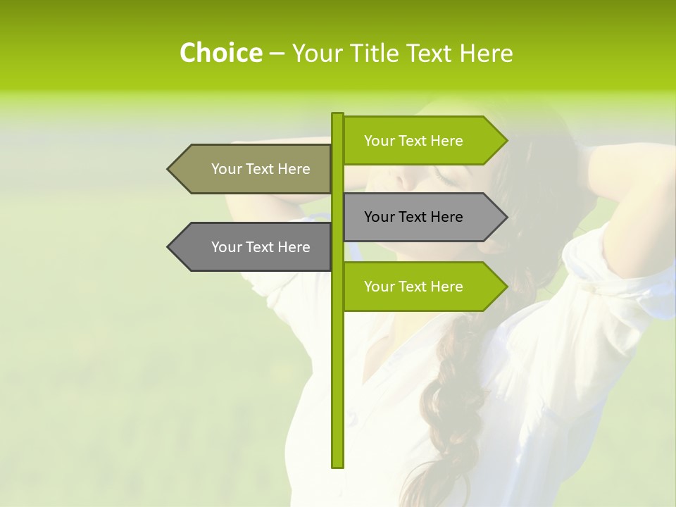 Dreaming Arms Person PowerPoint Template