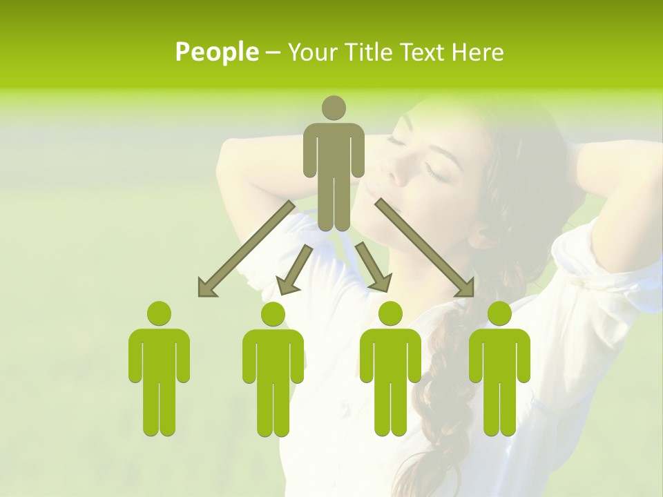 Dreaming Arms Person PowerPoint Template