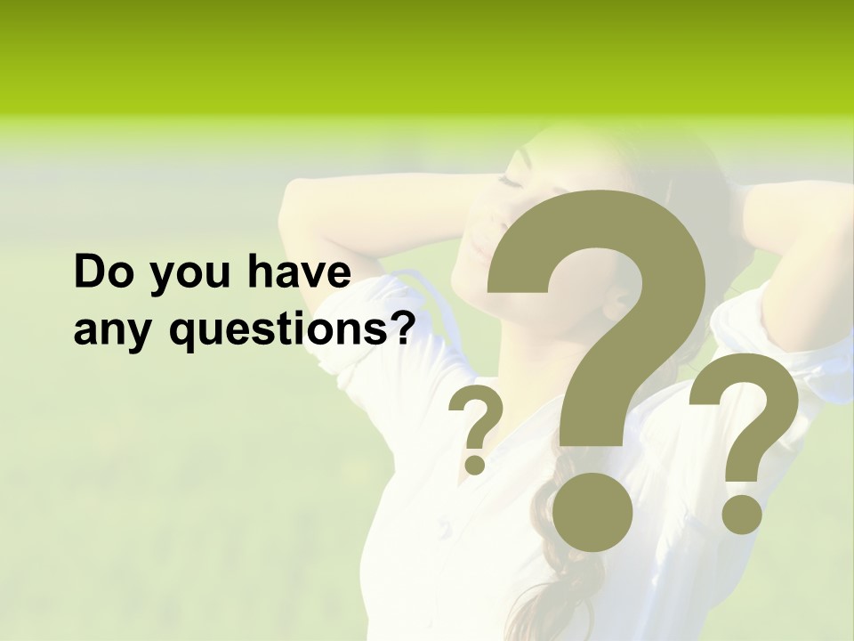 Dreaming Arms Person PowerPoint Template