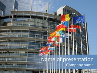 Europarl France Strasbourg PowerPoint Template