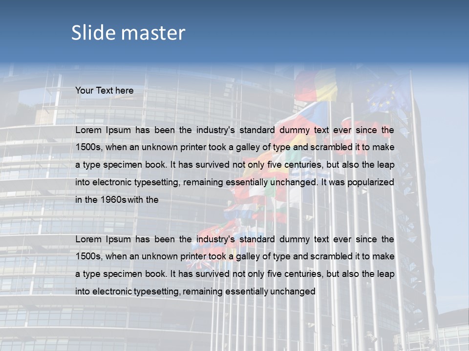 Europarl France Strasbourg PowerPoint Template