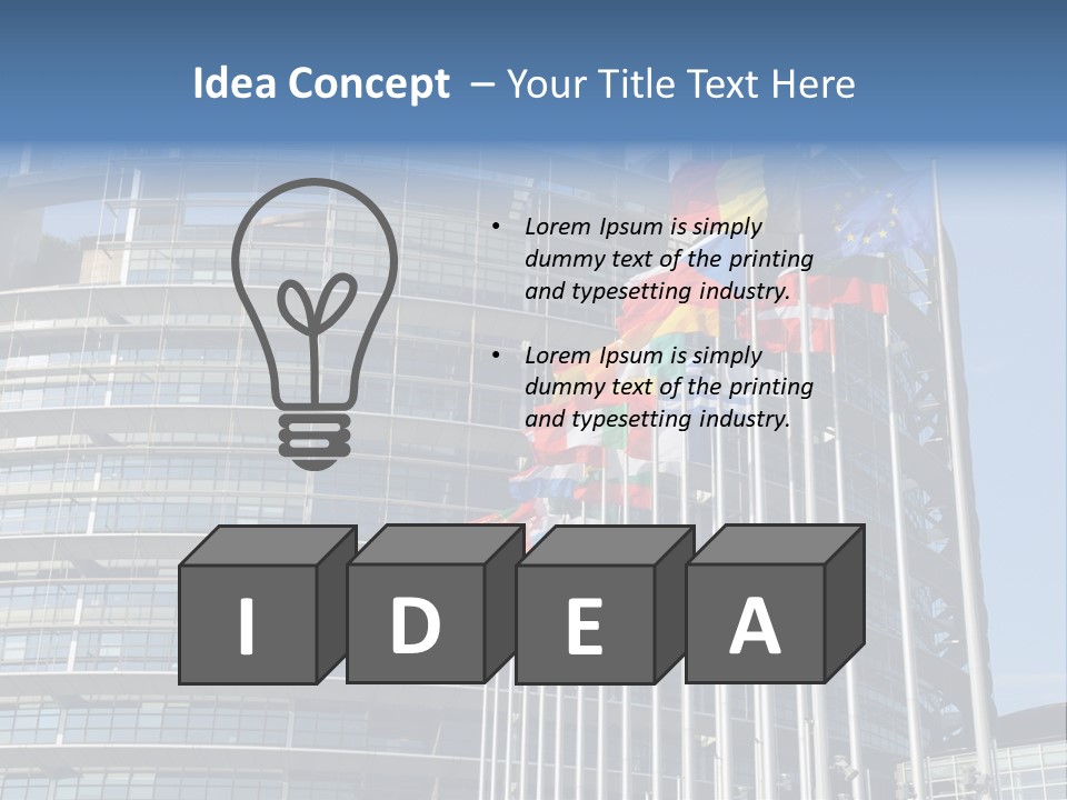 Europarl France Strasbourg PowerPoint Template