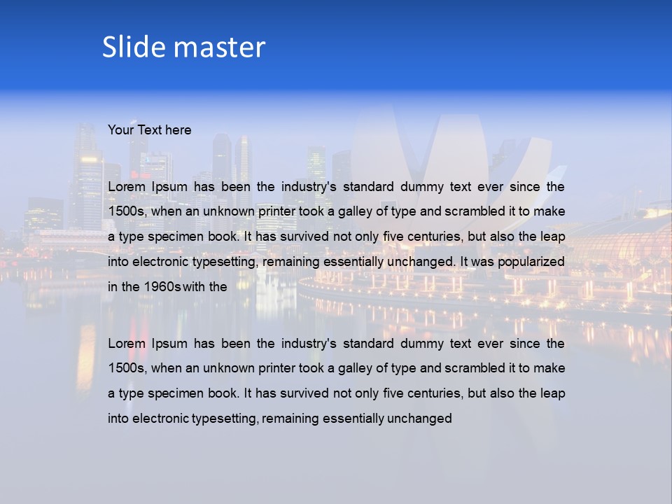 Cityscape Famous Dusk PowerPoint Template